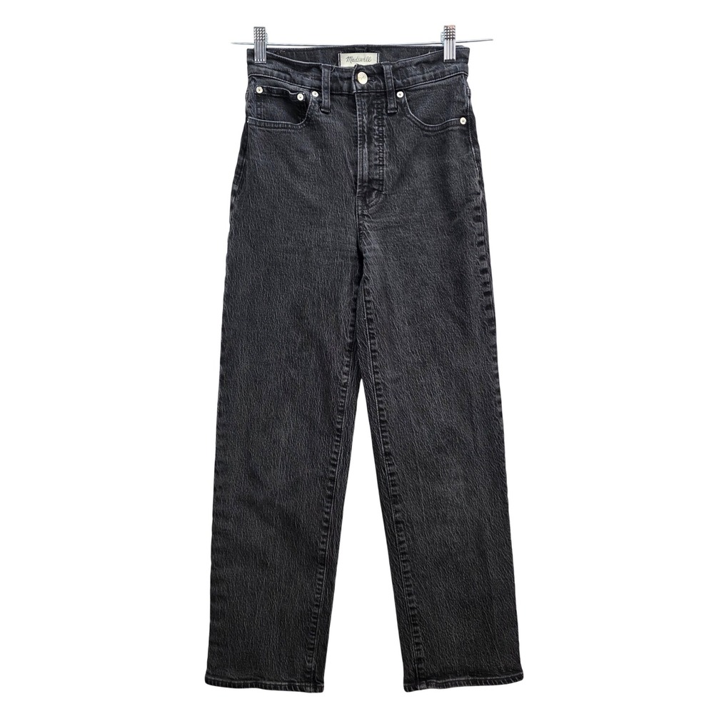 Madewell The Perfect Vintage Wide-Leg Jean NG342 Lunar Wash‎ Black Denim sz 24